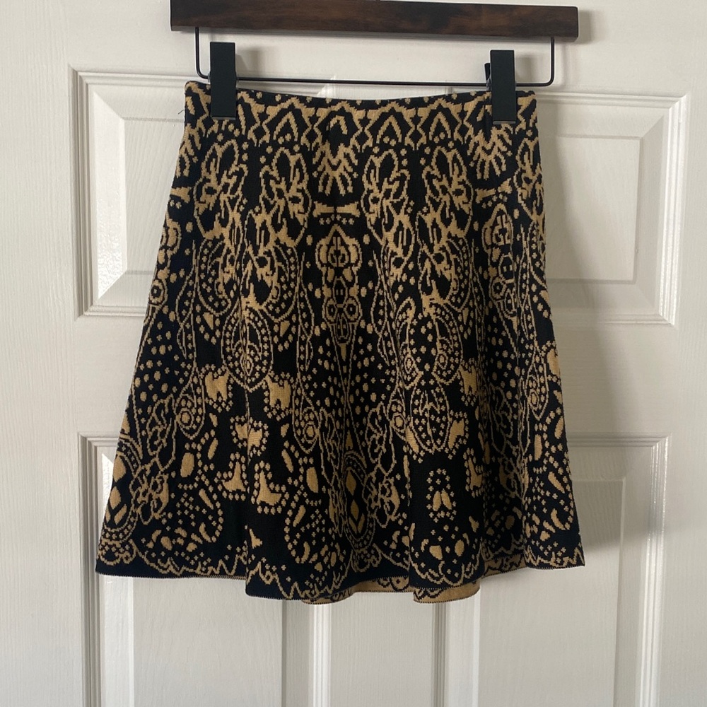 ANGL Black and Gold Skater Skirt
